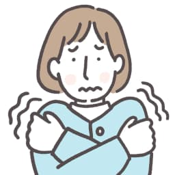 寒さで震える人のイラスト